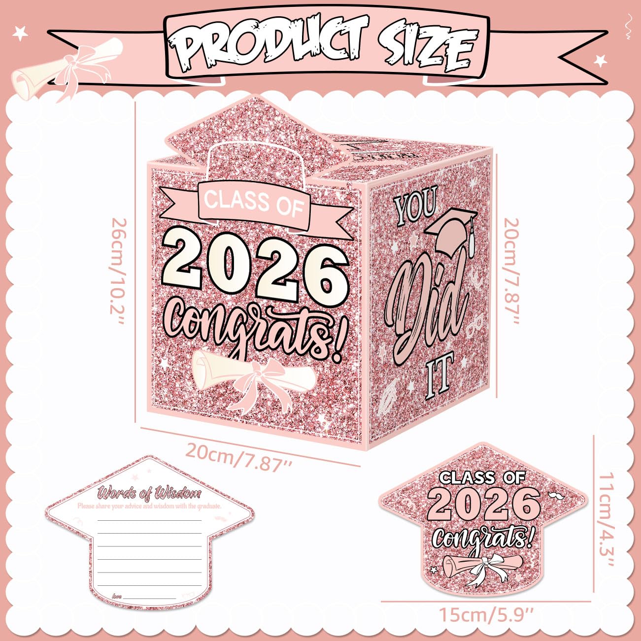 Amazon.com: Pink 2026 Graduation Party Decorations Congrats Grad